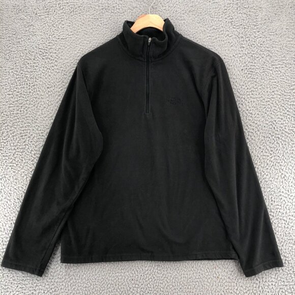 The North Face Jacket Mens Small Black 1/4 Zip Fleece Thermal Mockneck Outdoor - Picture 1 of 10